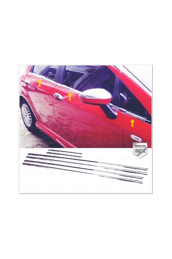 Fiat Grande Punto Krom Cam Çıtası 6 Prç. 2005 Üzeri P. Çelik - Image 1
