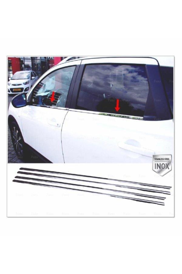 Nissan Qashqai J10 2 Krom Cam Çıtası 4 Prç. 2007-2014 P. Çelik - Image 1