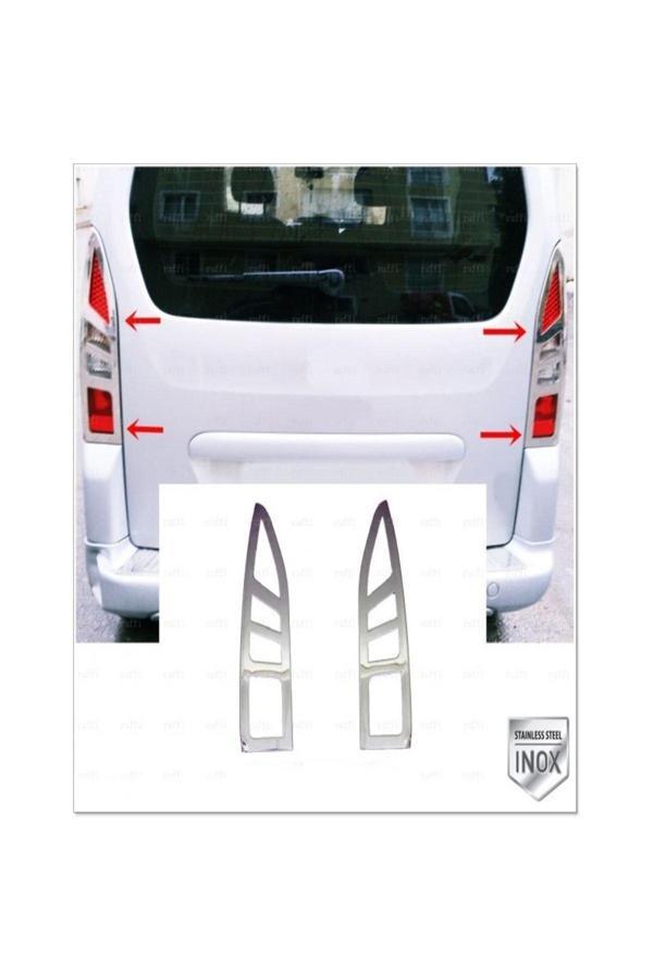 Citroen Berlingo Uyumlu Krom Stop Çerçeve 2 Parça 2008-2012 Arası Paslanmaz Çelik - Image 1