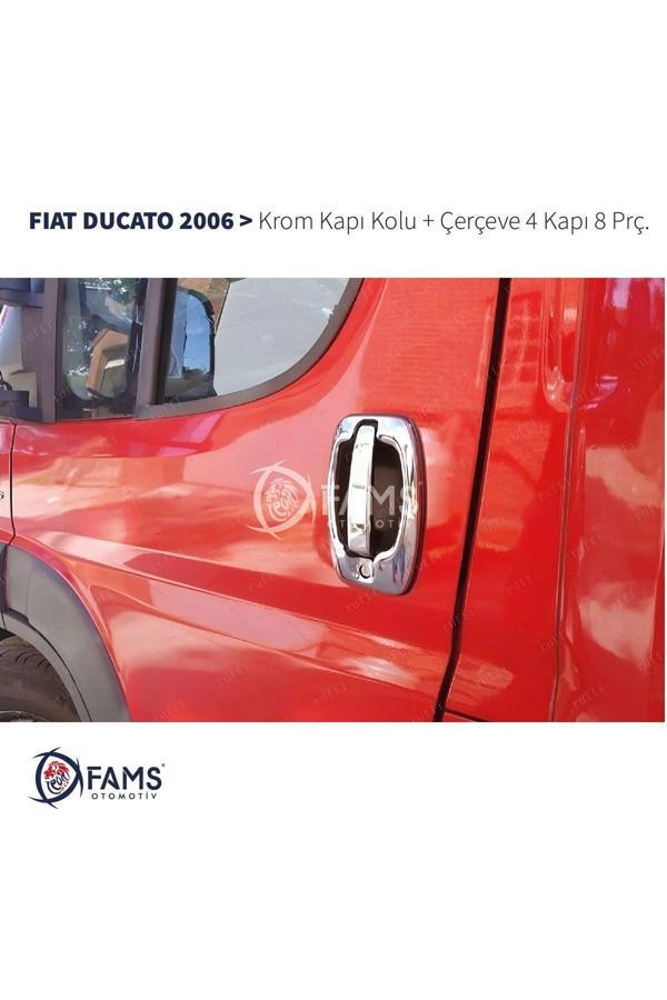 Fiat Ducato Krom Kapı Kolu Çerçeve 4 Kapı 8 Parça 2006 - 2023 Paslanmaz Çelik - Image 1
