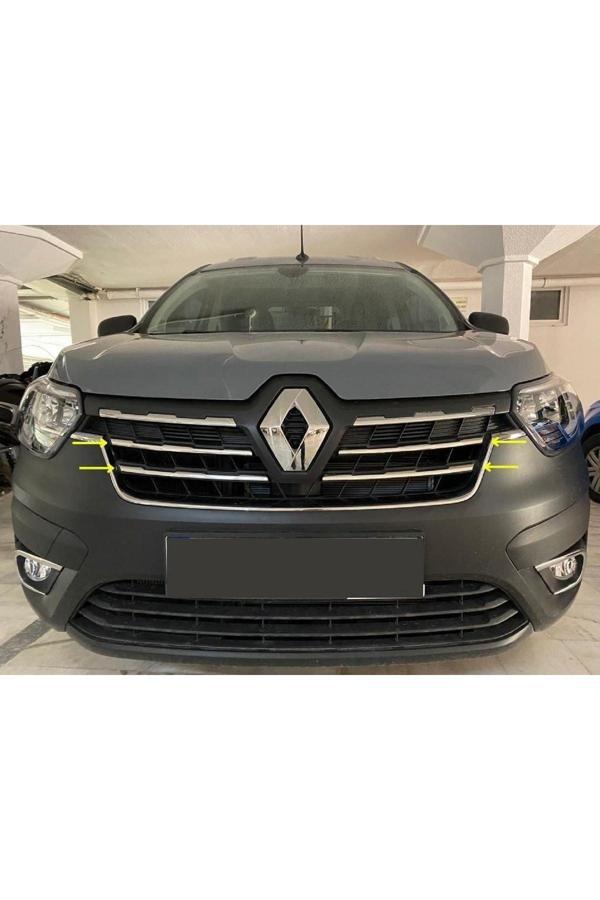 Renault Express Krom Ön Panjur 4 Parça 2021> Paslanmaz Çelik - Image 1