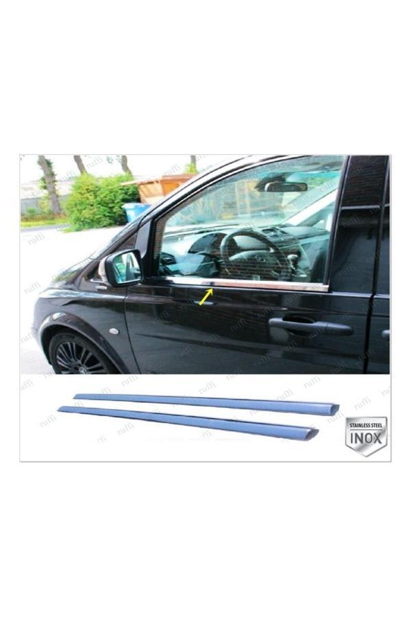 Mercedes Viano W639 Uyumlu Krom Cam Çıtası 2 Parça 2003-2014 Arası Paslanmaz Çelik - Image 1