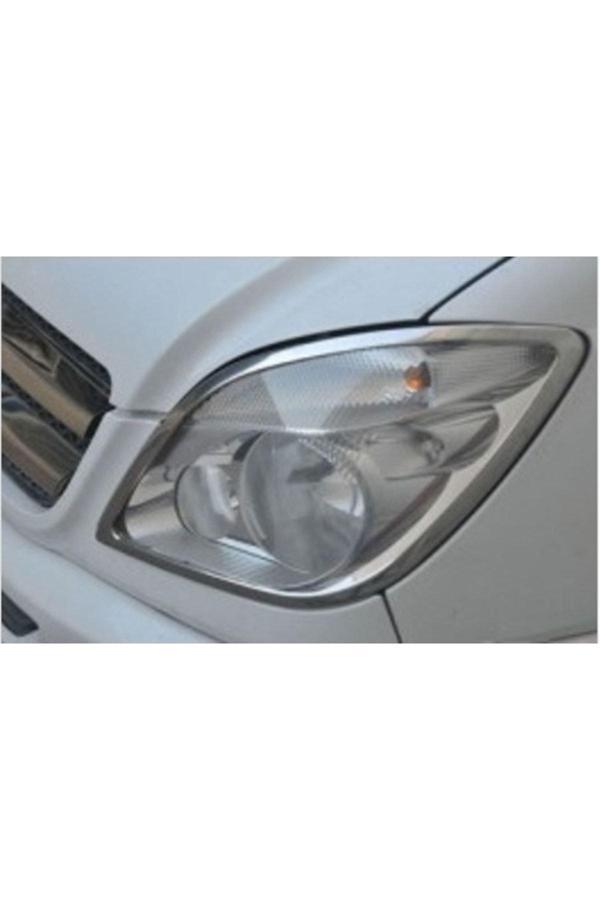 Mercedes Sprinter W906 Krom Far Çerçevesi 2 Parça 2006-2018 Arası Paslanmaz Çelik - Image 1