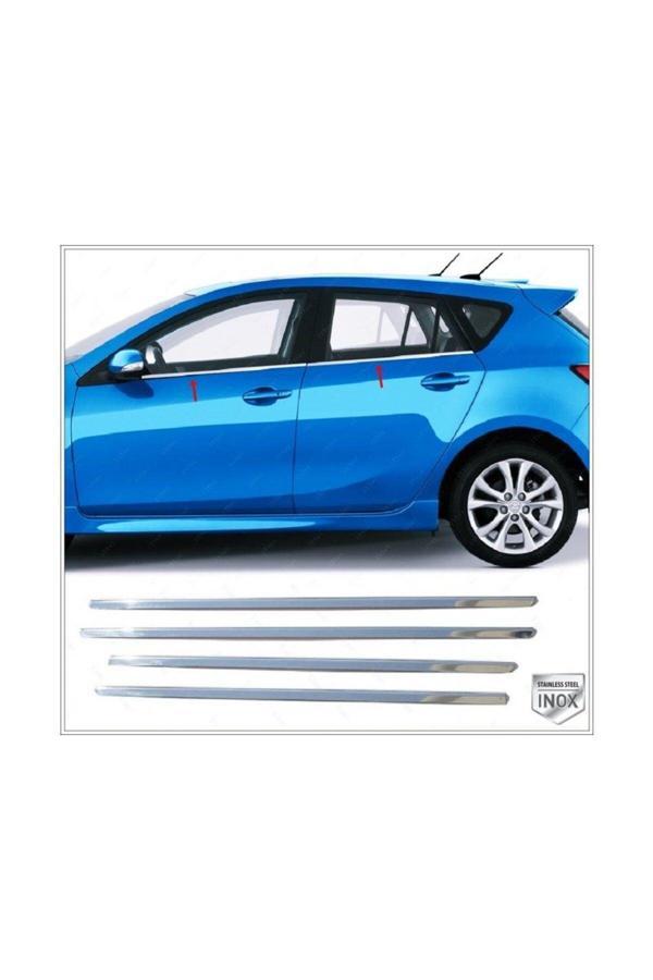 Mazda 3 Krom Cam Çıtası 4 Parça 2008-2014 Paslanmaz Çelik (HB) - Image 1