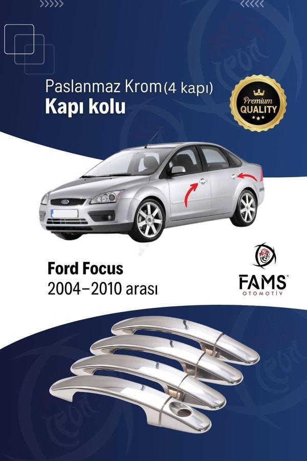 Ford Focus 2 Krom Kapı Kolu 4 Kapı 2004-2010 Arası Paslanmaz Krom - Image 1