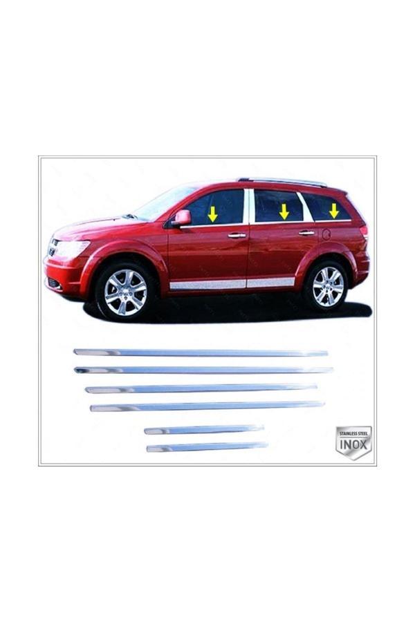 Dodge Journey Uyumlu Krom Cam Çıtası 6 Parça 2008 Ve Üzeri Paslanmaz Çelik - Image 1