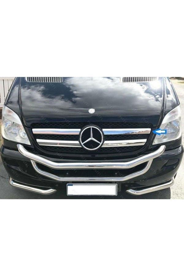 Mercedes Vito W639 Krom Ön Panjur 4 Prç. 2010-2014 P. Çelik - Image 1