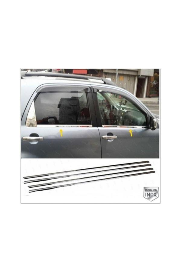 Daihatsu Terios Krom Cam Çıtası 4 Parça 2005 Ve Üzeri Paslanmaz Çelik - Image 1