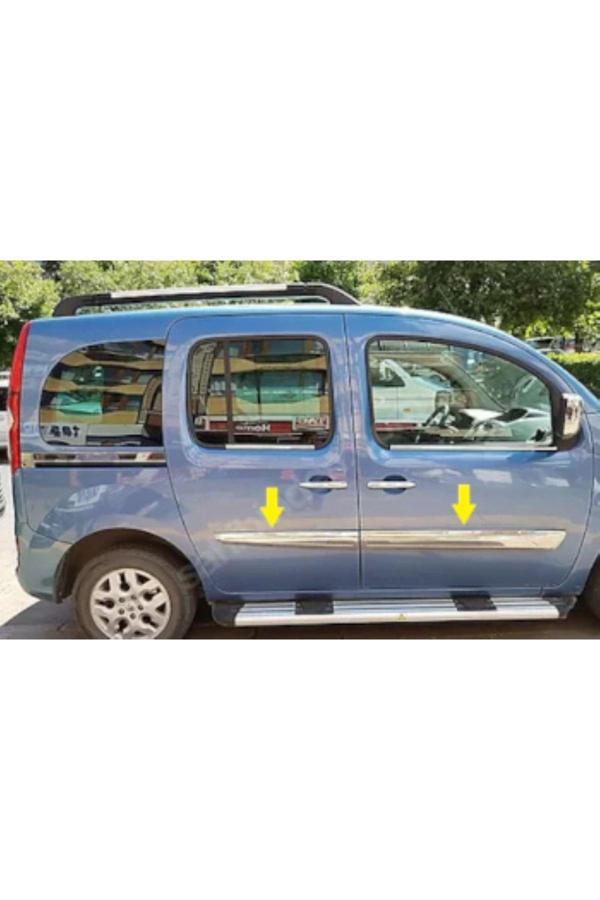Renault Kangoo Krom Yan Kapı Çıtası 4 Kapı 2008-2011 Arası Paslanmaz Çelik - Image 1