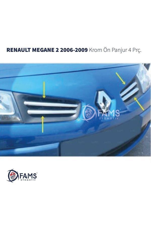 Renault Megane 2 Krom Ön Panjur 4 Prç. 2006-2009 P.çelik - Image 1