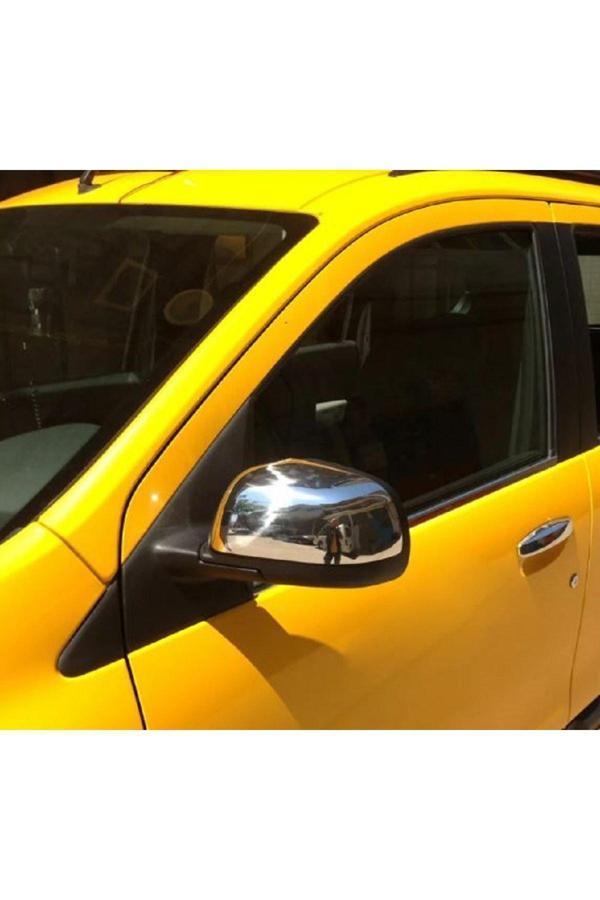 Dacia Lodgy Krom Ayna Kapağı 2 Parça 2012> Paslanmaz Çelik - Image 1