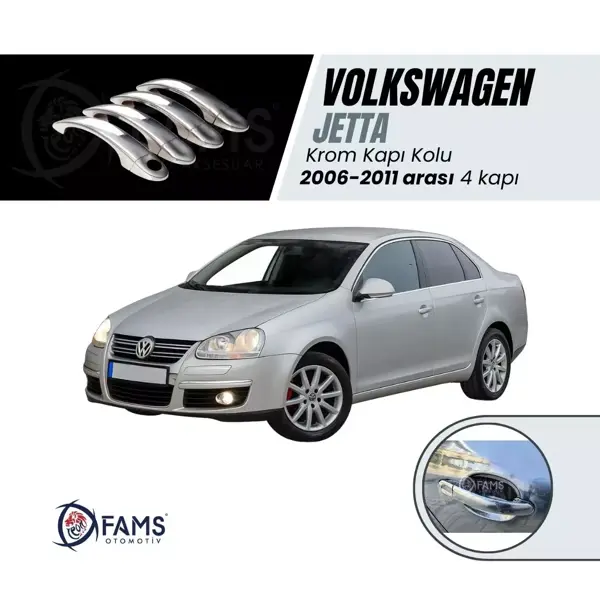 Vw Jetta Krom Kapı Kolu 4 Kapı 2006-2011 Arası P. Çelik - Image 1