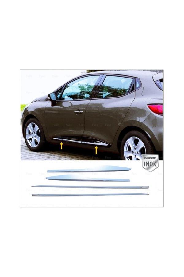 Renault Clio 4 Uyumlu Hb Krom Yan Kapı Çıtası 4 Kapı 2012-2019 P. Çelik - Image 1