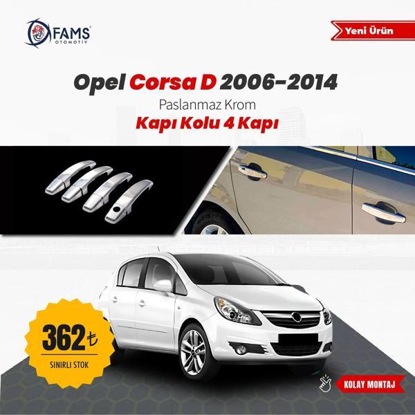 Opel Corsa D Krom Kapı Kolu 4 Kapı 2006-2014 P. Çelik - Image 1