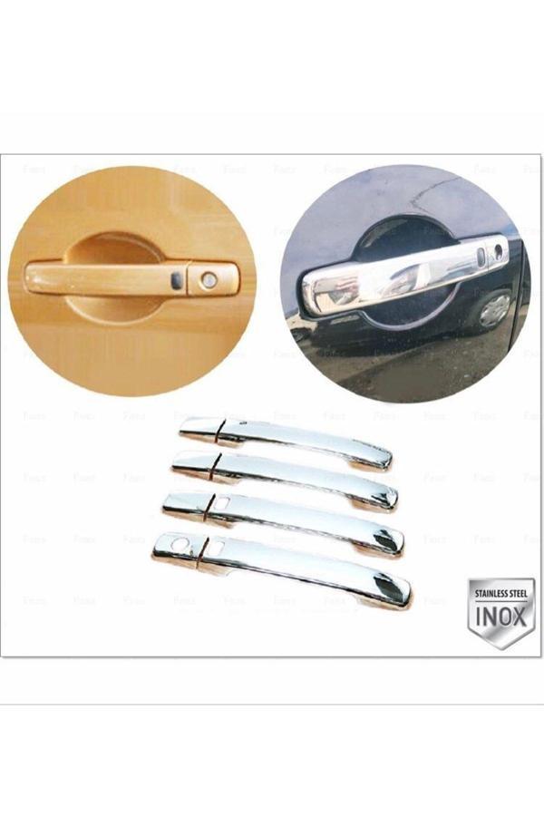 Nissan Qashqai J10 Uyumlu Krom Kapı Kolu 4 Kapı 2007-2014 P. Çelik Sensörlü - Image 1