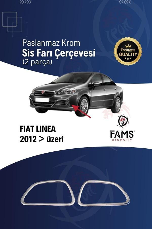 Fiat Linea Krom Sis Farı Çerçevesi 2 Prç. 2012 Ve Üzeri P.çelik - Image 1