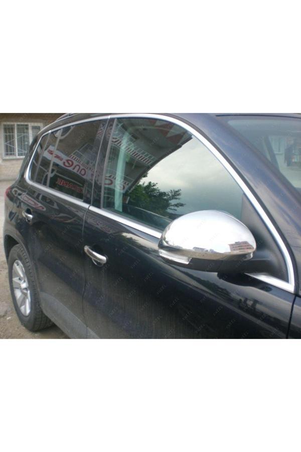 VW Tiguan Krom Ayna Kapağı 2 Parça 2007-2016 Paslanmaz Çelik - Image 1