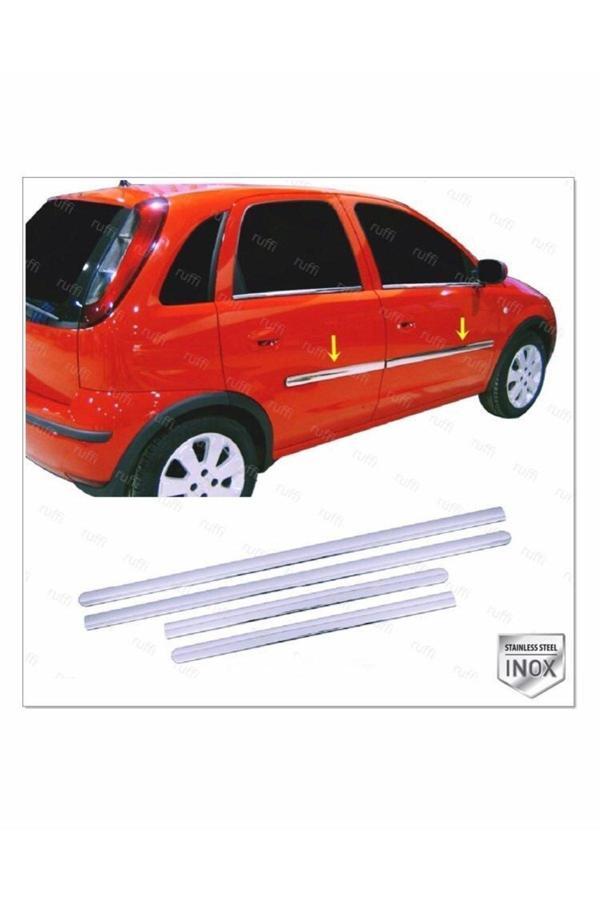 Opel Corsa C Krom Yan Kapı Çıtası 4 Prç. 2000-2007 Arası P. Çelik - Image 1
