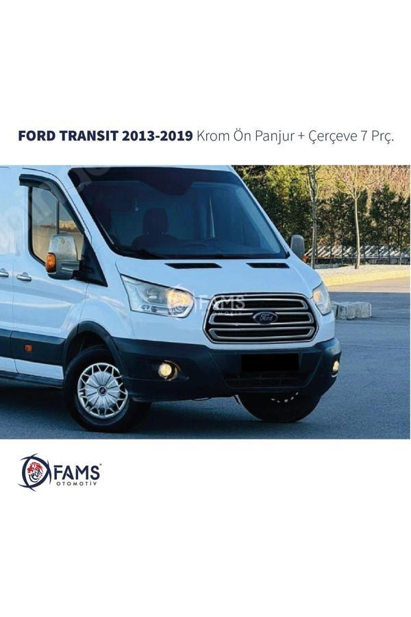 Ford Transit Krom Ön Panjur Çerçeve 7 Parça 2013-2019 Paslanmaz Çelik - Image 1
