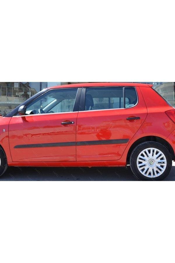 Skoda Fabia Krom Cam Çıtası 4 Prç. 2008-2014 Arası Paslanmaz Çelik Uyumlu - Image 1