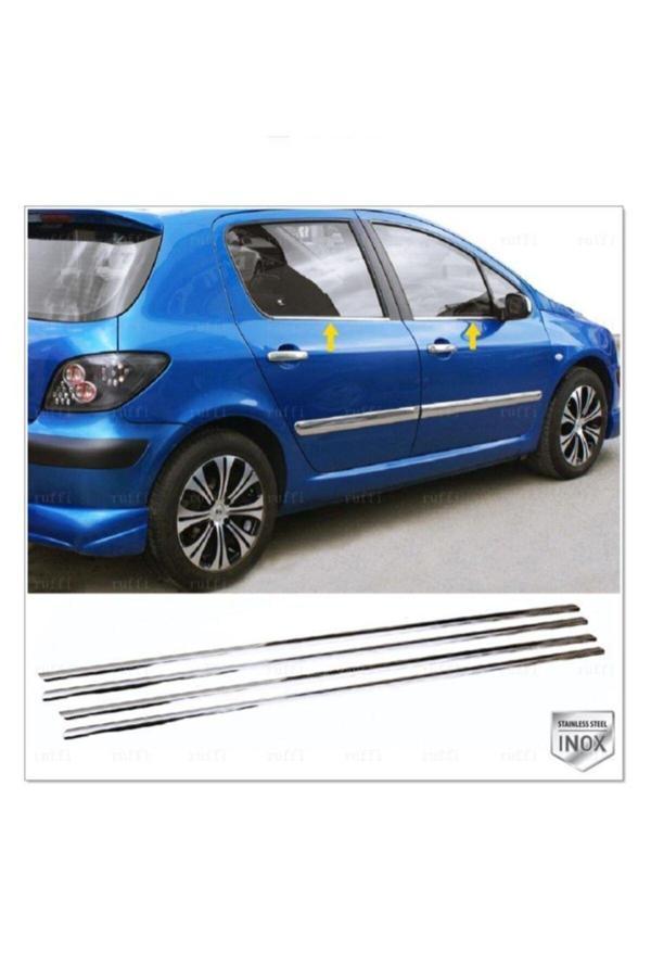 Peugeot 307 Krom Cam Çıtası 4 Prç. 2000 Üzeri P. Çelik - Image 1
