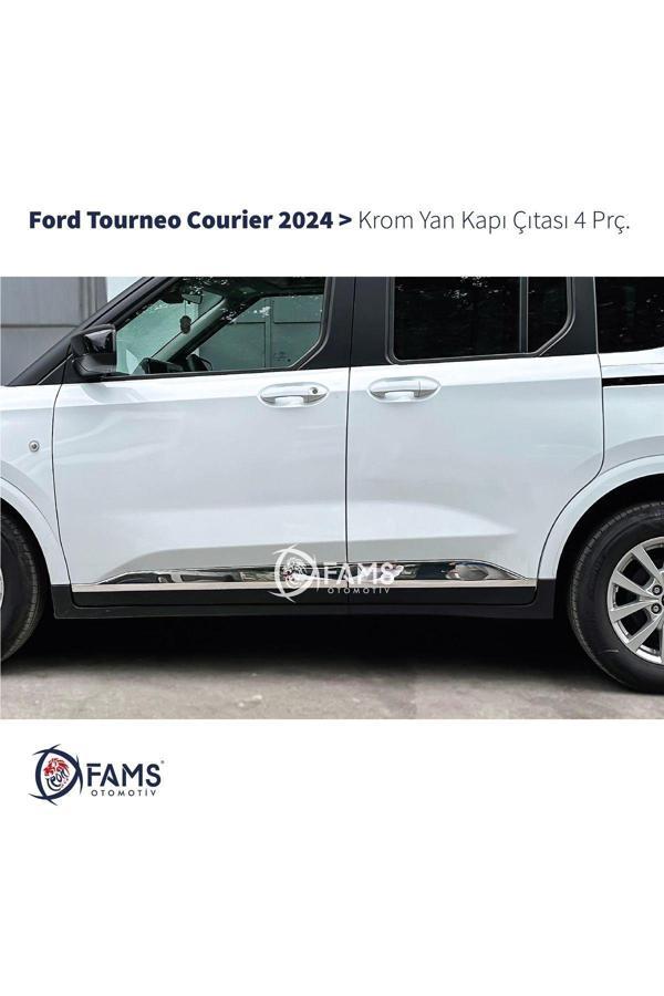 Ford Tourneo Courier Krom Yan Kapı Çıtası 4 Parça 2024 Üzeri Paslanmaz Çelik - Image 1