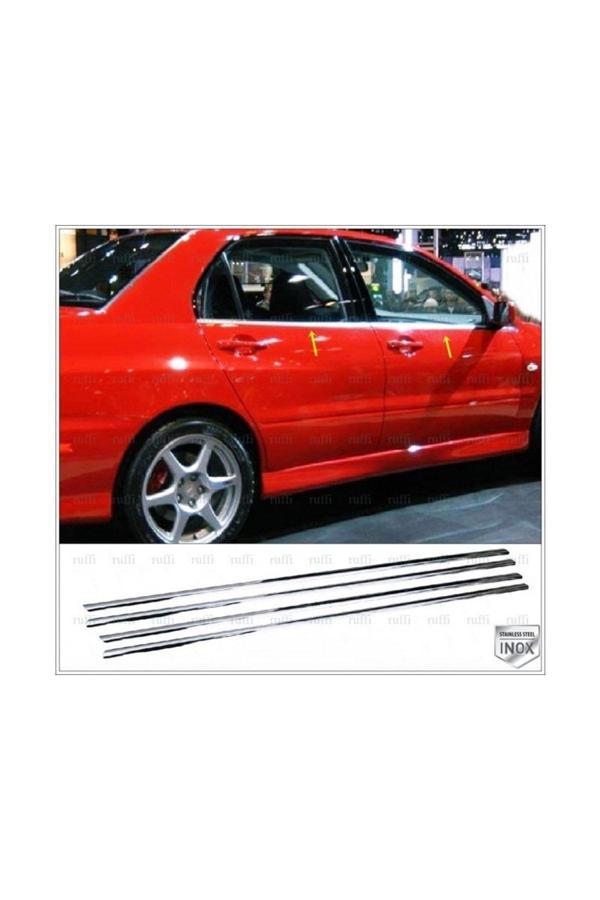 Mitsubishi Lancer Krom Cam Çıtası 4 Parça 2007 Ve Üzeri Paslanmaz Çelik - Image 1