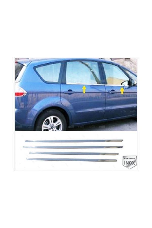 Ford S-max Krom Cam Çıtası 4 Prç. 2006-2014 Arası Paslanmaz Çelik - Image 1