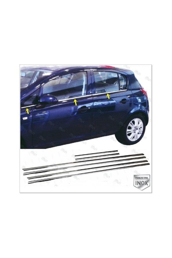 Opel Corsa D Krom Cam Çıtası 6 Prç. 2006-2014 Arası P. Çelik - Image 1