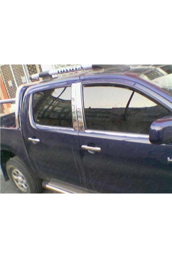 Toyota Hilux Krom Cam Çıtası 4 Parça 2005-2015 Arası Paslanmaz Çelik - Image 1