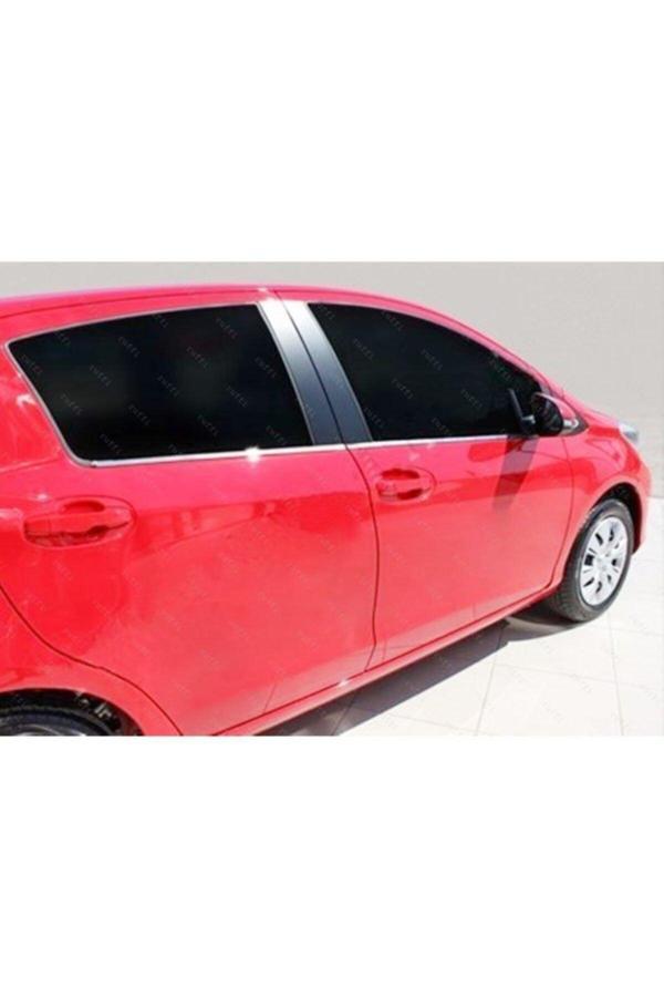 Toyota Yaris Uyumlu Krom Cam Çıtası 4 Parça 2012 Ve Üzeri Paslanmaz Çelik - Image 1