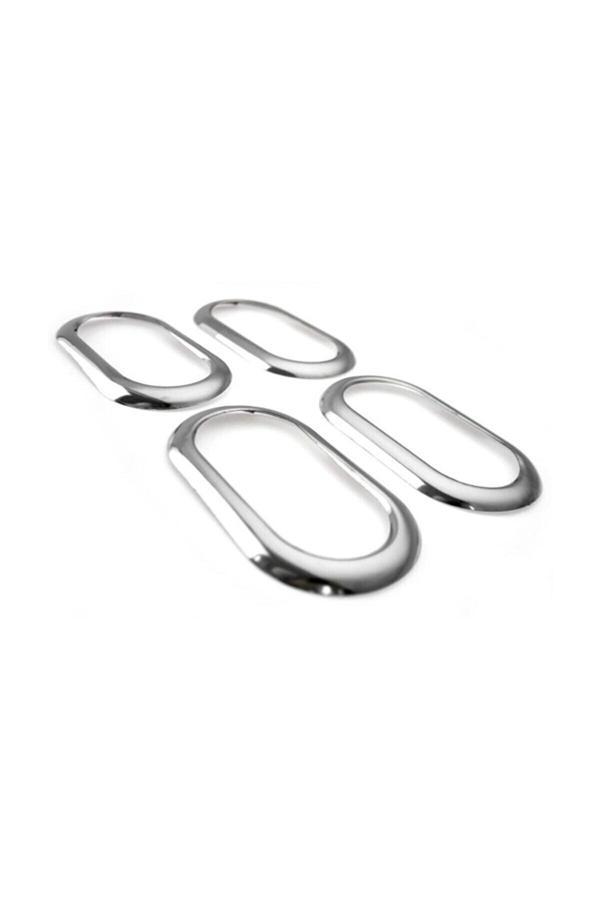 Dacia Sandero Krom Iç Kapı Kolu Çerçeve 4 Parça 2006-2012 Paslanmaz Çelik - Image 1
