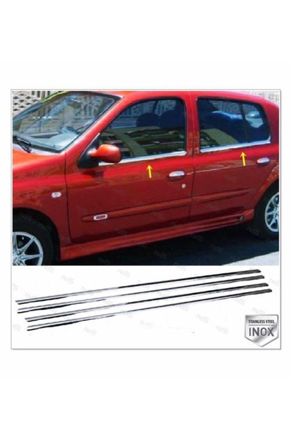Renault Clio 2 Hb Krom Cam Çıtası 4 Prç. 1998-2005 Arası P. Çelik - Image 1