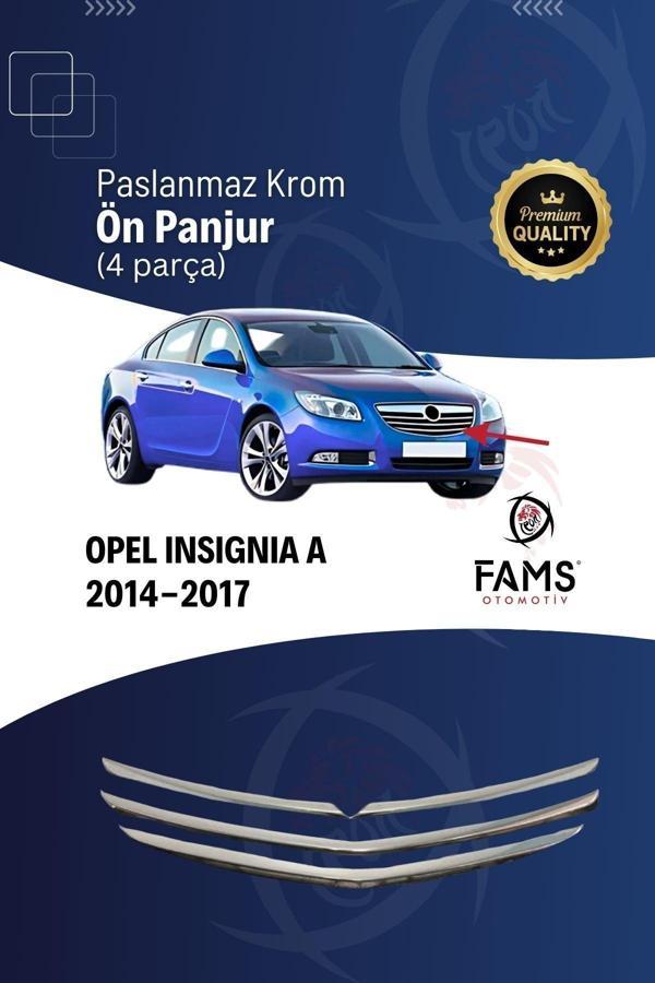 Opel İnsignia Krom Ön Panjur 4 Parça 2014-2017 Paslanmaz Çelik - Image 1