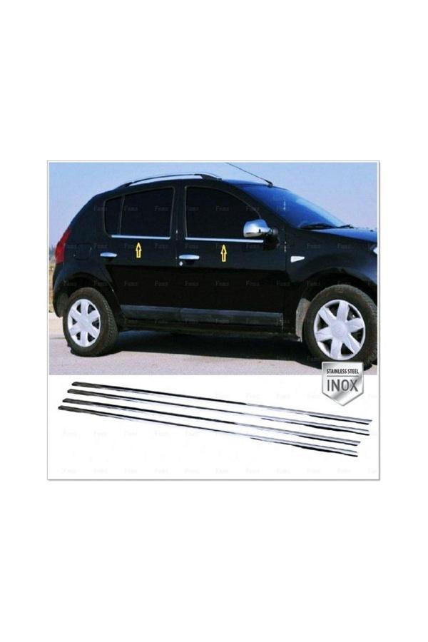 Dacia Sandero Krom Cam Çıtası 4 Parça 2006-2012 Arası Paslanmaz Çelik - Image 1