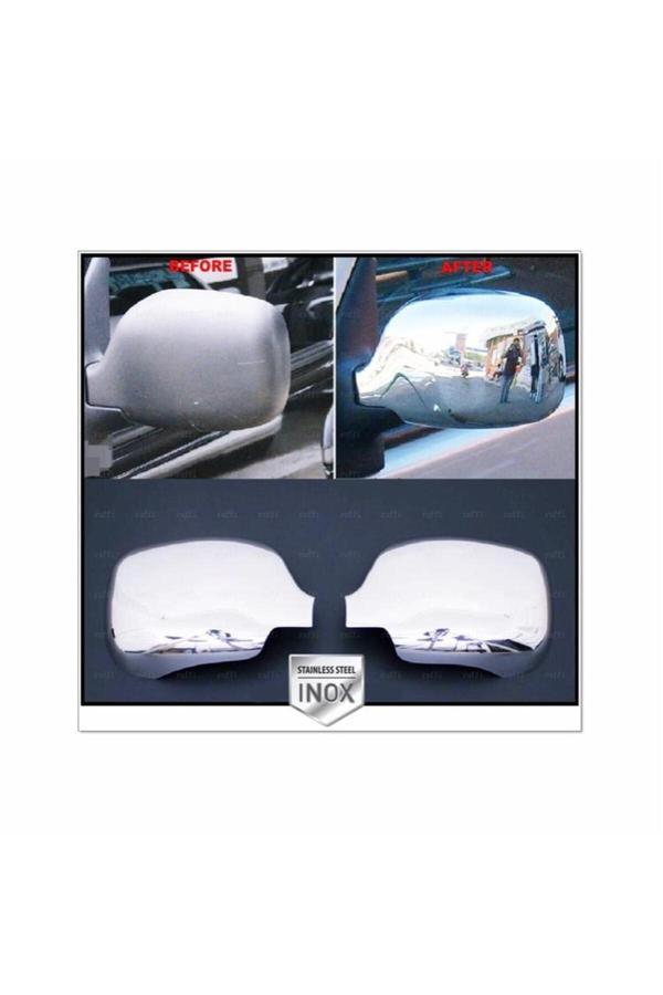 Renault Kangoo Krom Ayna Kapağı 2 Parça 1997-2007 Paslanmaz Çelik - Image 1