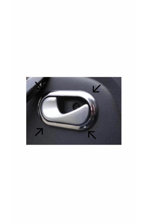 Dacia Logan MCV Krom İç Kapı Kolu Çerçeve 4 Parça 2005-2013 P.Çelik - Image 1