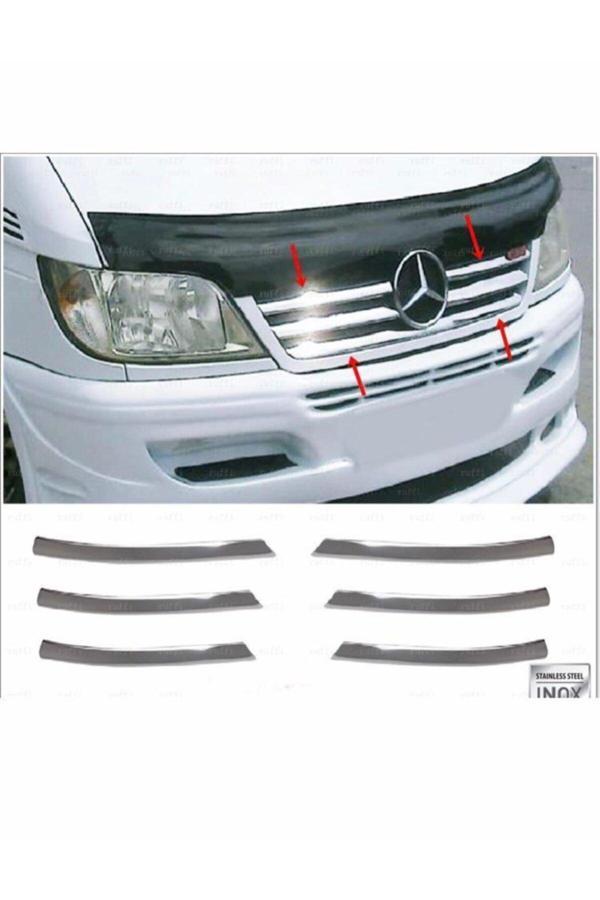 Mercedes Sprinter W901 Uyumlu Krom Ön Panjur 6 Parça 2003-2006 P. Çelik - Image 1