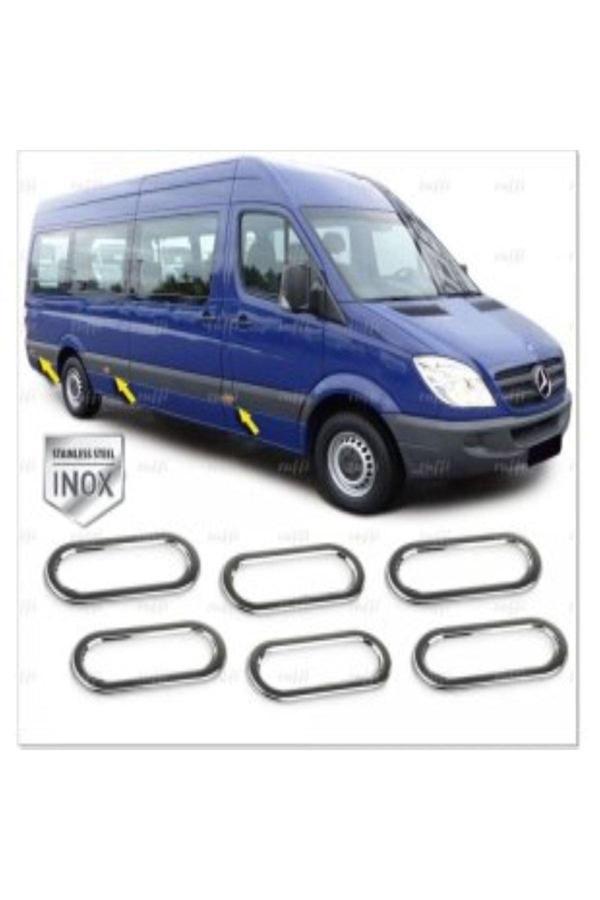 Mercedes Sprinter W906 Krom Yan Reflektör Çerçevesi 6 Parça 2006-2018 Arası Parça çelik - Image 1