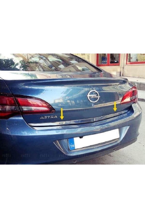 Opel Astra J Uyumlu Krom Bagaj Alt Çıtası 2009-2015 Arası Paslanmaz Çelik Sedan - Image 1