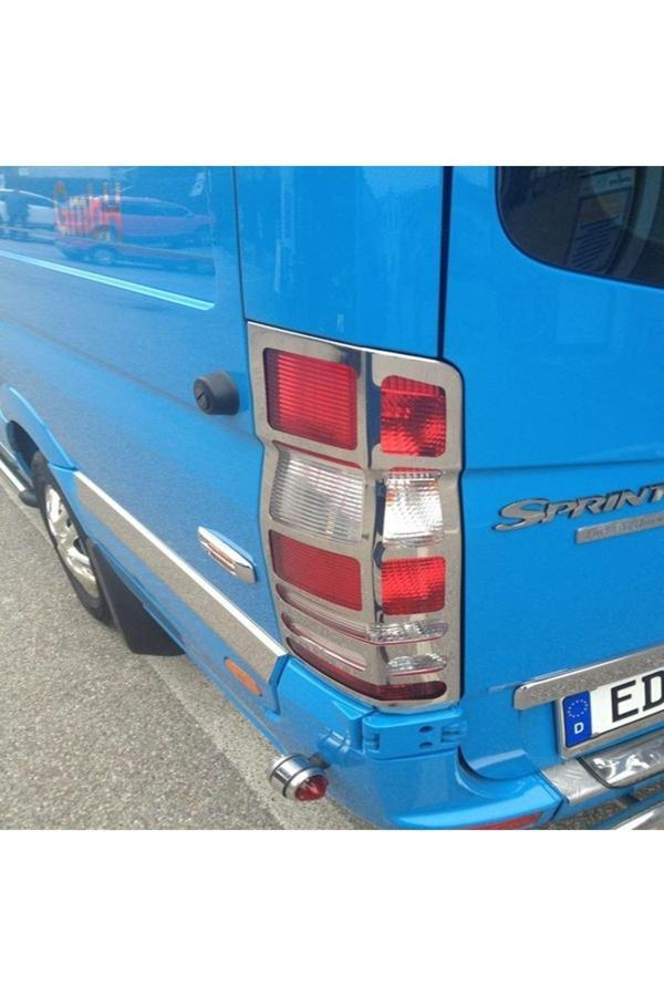 Mercedes Sprinter W906 Krom Stop Çerçeve 2 Parça 2006-2018 Arası Paslanmaz Çelik - Image 1