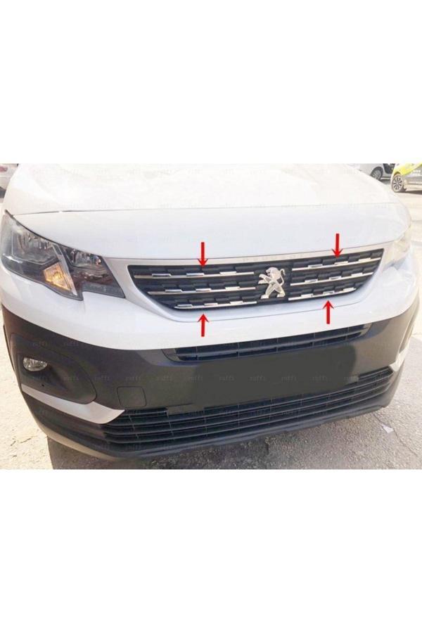 Peugeot Rifter Krom Ön Panjur 6 Prç. 2018 Ve Üzeri Paslanmaz Çelik - Image 1