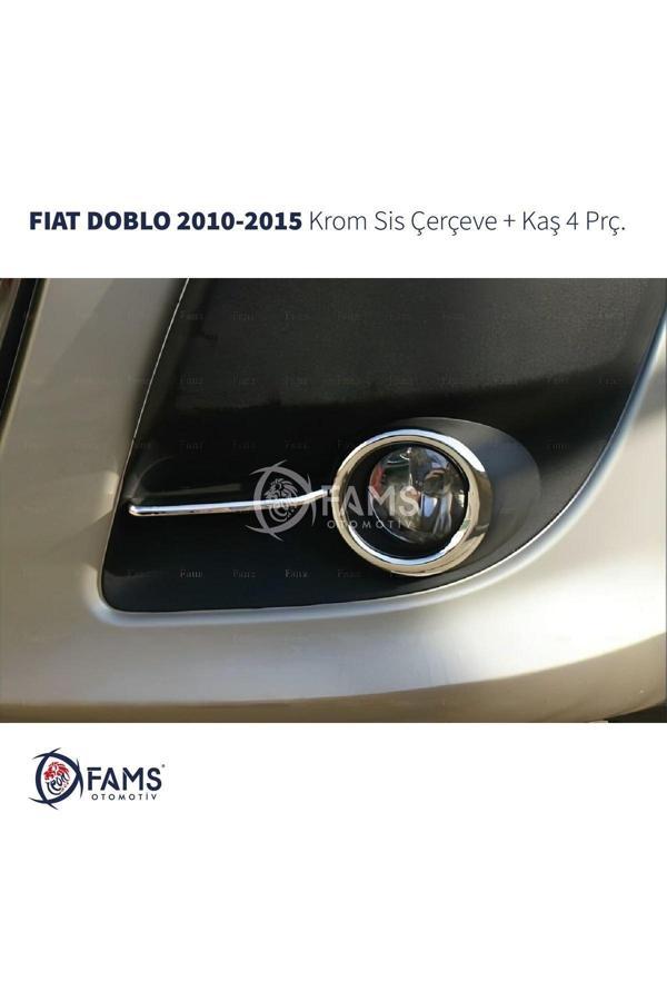 Fiat Doblo MK2 Krom Sis Çerçeve Kaş 4 Prç P.çelik 2010-2015 Arası - Image 1