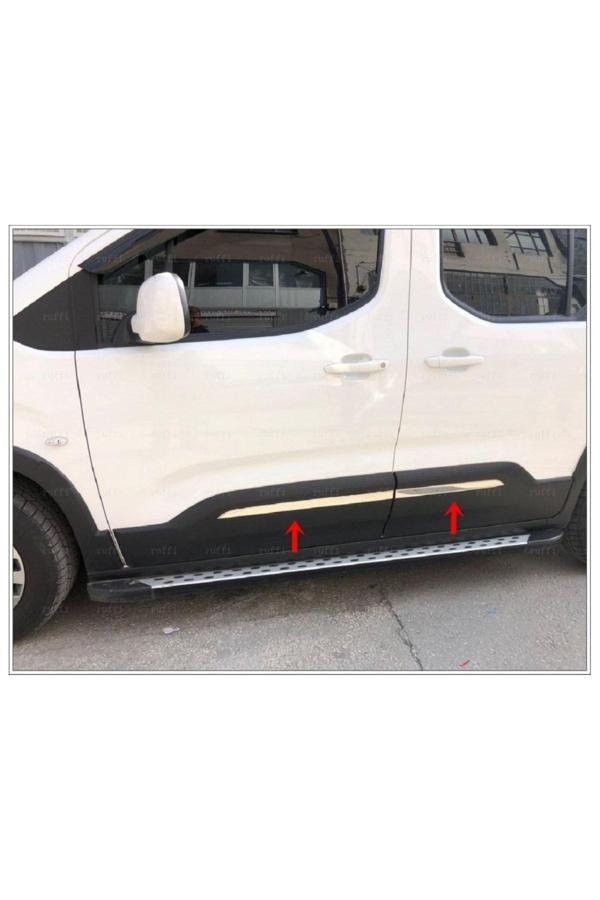 Peugeot Rifter Krom Yan Kapı Çıtası 4 Prç. 2018 Üzeri P.çelik - Image 1