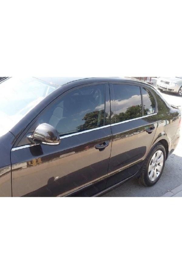 Skoda Superb Krom Cam Çıtası 4 Parça 2008-2015 Arası Paslanmaz Çelik - Image 1