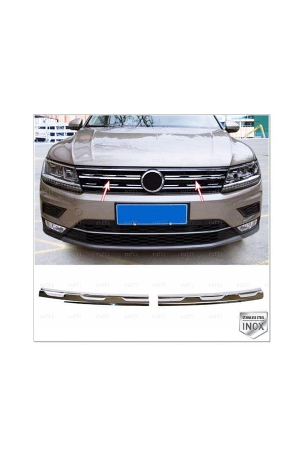 Vw Tiguan Krom Ön Panjur 2 Prç. Comfortline 2016-2020 Arası Uyumlu Paslanmaz Çelik - Image 1