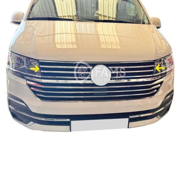 Vw T6.1 Transporter 2019-2023 Arası Ön Panjur 4 Parça Paslanmaz Çelik - Image 1