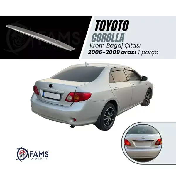 Toyota Corolla Krom Bagaj Çıtası 2006-2009 Ve Üzeri P.çelik - Image 1