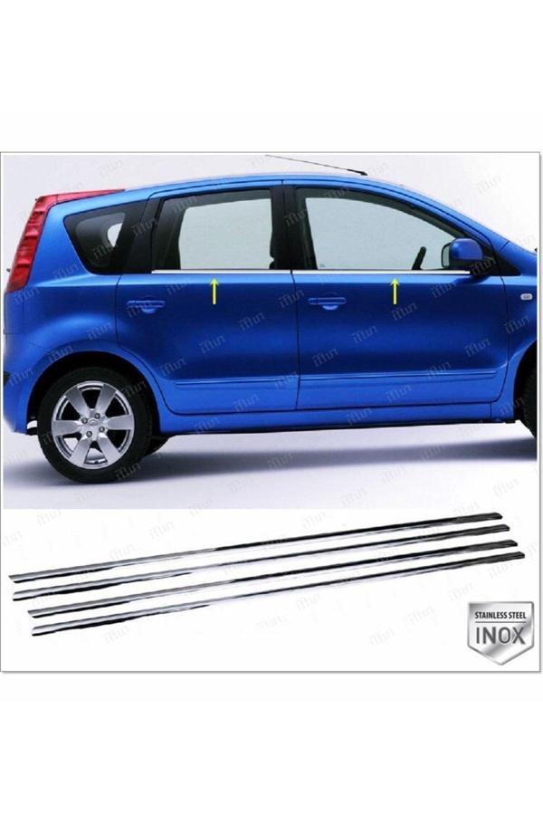 Nissan Note Krom Cam Çıtası 4 Kapı 2006-2013 Arası Paslanmaz Çelik - Image 1