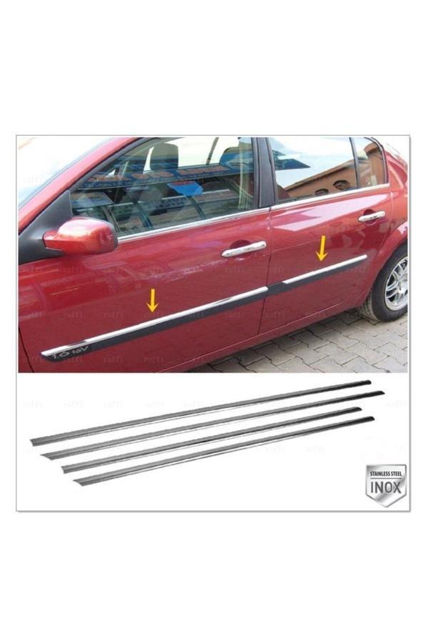 Renault Megane 2 Krom Yan Kapı Çıtası 4 Kapı 2002-2009 Arası P.çelik Uyumlu - Image 1